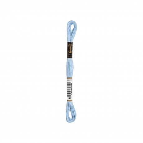 Meada de linha de bordar Anchor Stranded Cotton, filosele cor 159 azul Meada de linha de bordar Anchor Stranded Cotton, filosele cor 159 azul